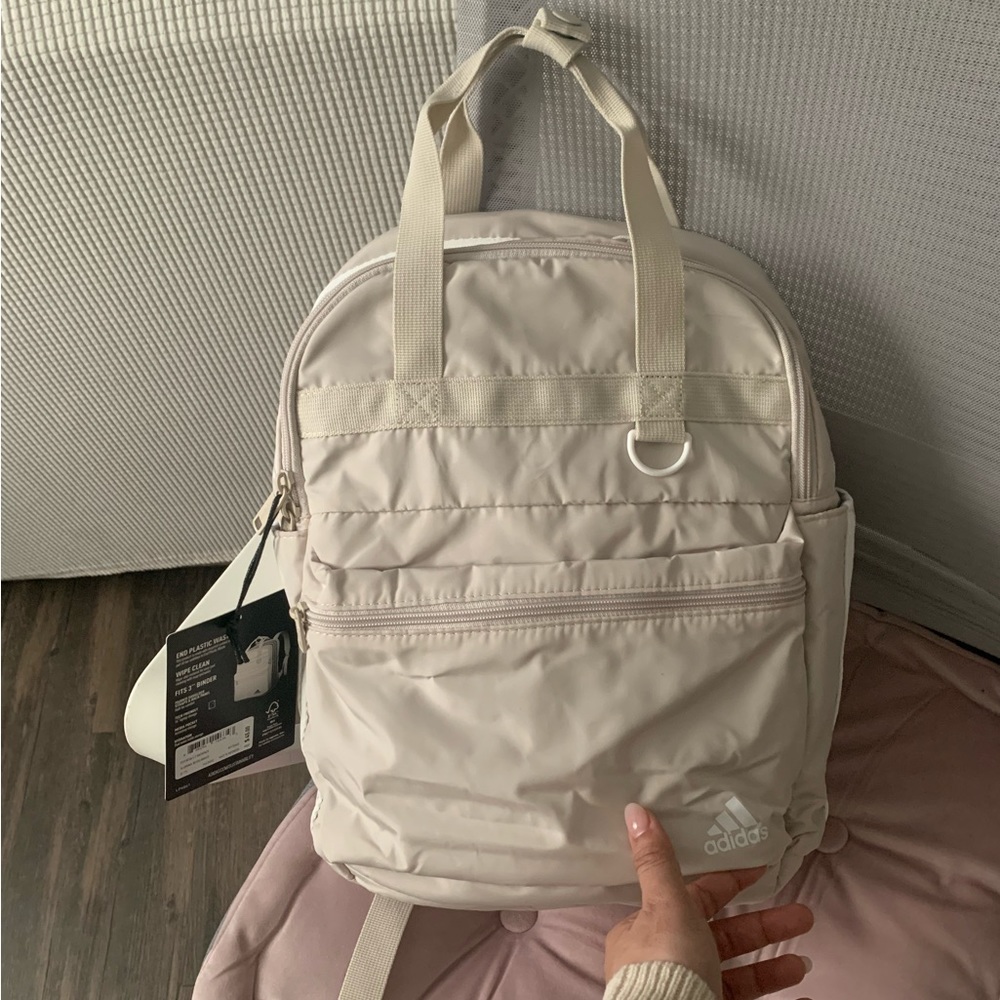 Beige Adidas Backpack